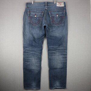True Religion Embroidered Faded Denim Skinny Fit Mens 38W
